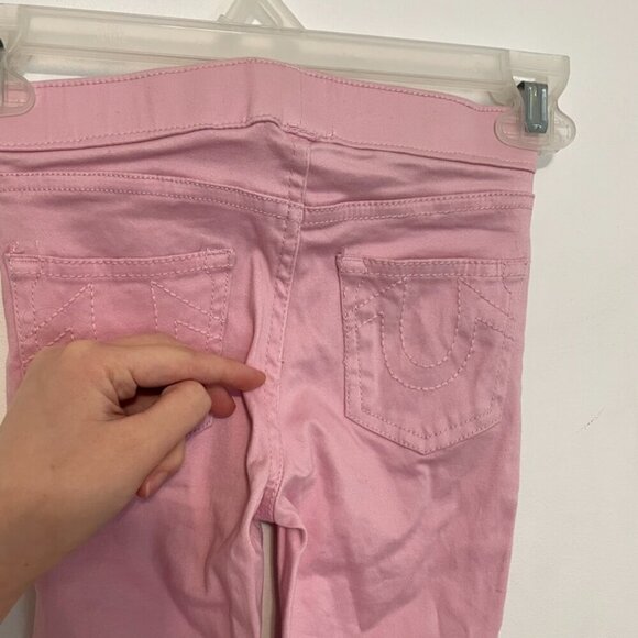 TRUE RELIGION Toddler Girls " Skinny Legging " Pink Pull On Jeggings Jeans Pants - Picture 14 of 16